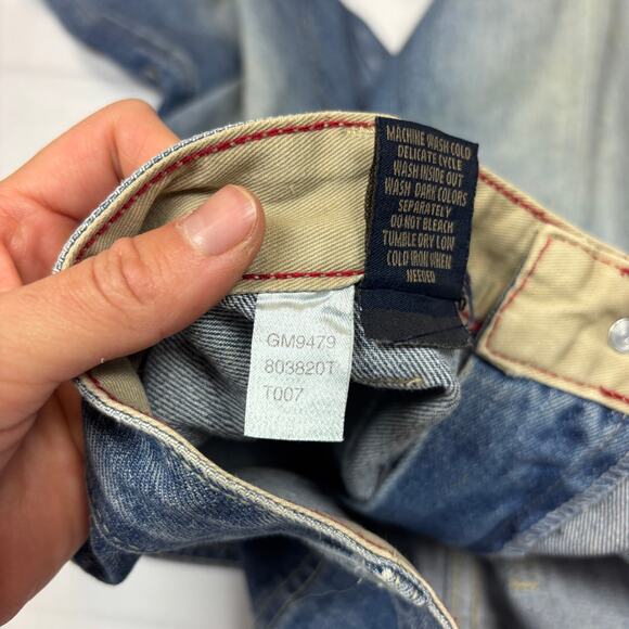 Marithe Francois Girbaud MFG Baggy Jeans Fade 34x32 Skater Y2K - Picture 13 of 16